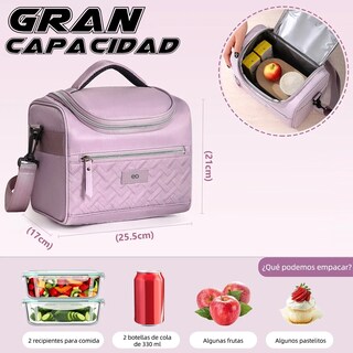 Foto 3 | Lonchera Térmica Gran Capacidad 8l Eo Safe Imports Esi-19516 Rosa