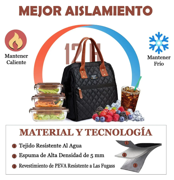 Foto 4 pulgar | Elegancia Funcional Con La Lonchera Térmica Xtellar Para Mujer: La Compañera Perfecta Para Tu Día Laboral