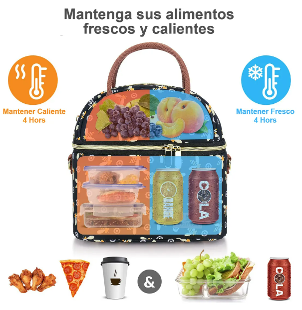 Foto 3 | Lonchera Térmica Xtellar De Doble Compartimiento Premium Para Mujeres Sofisticadas