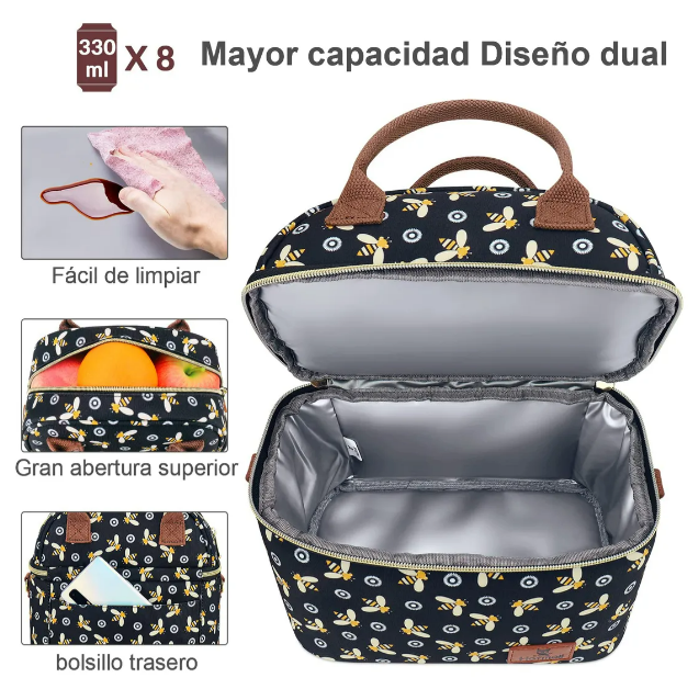 Foto 4 | Lonchera Térmica Xtellar De Doble Compartimiento Premium Para Mujeres Sofisticadas