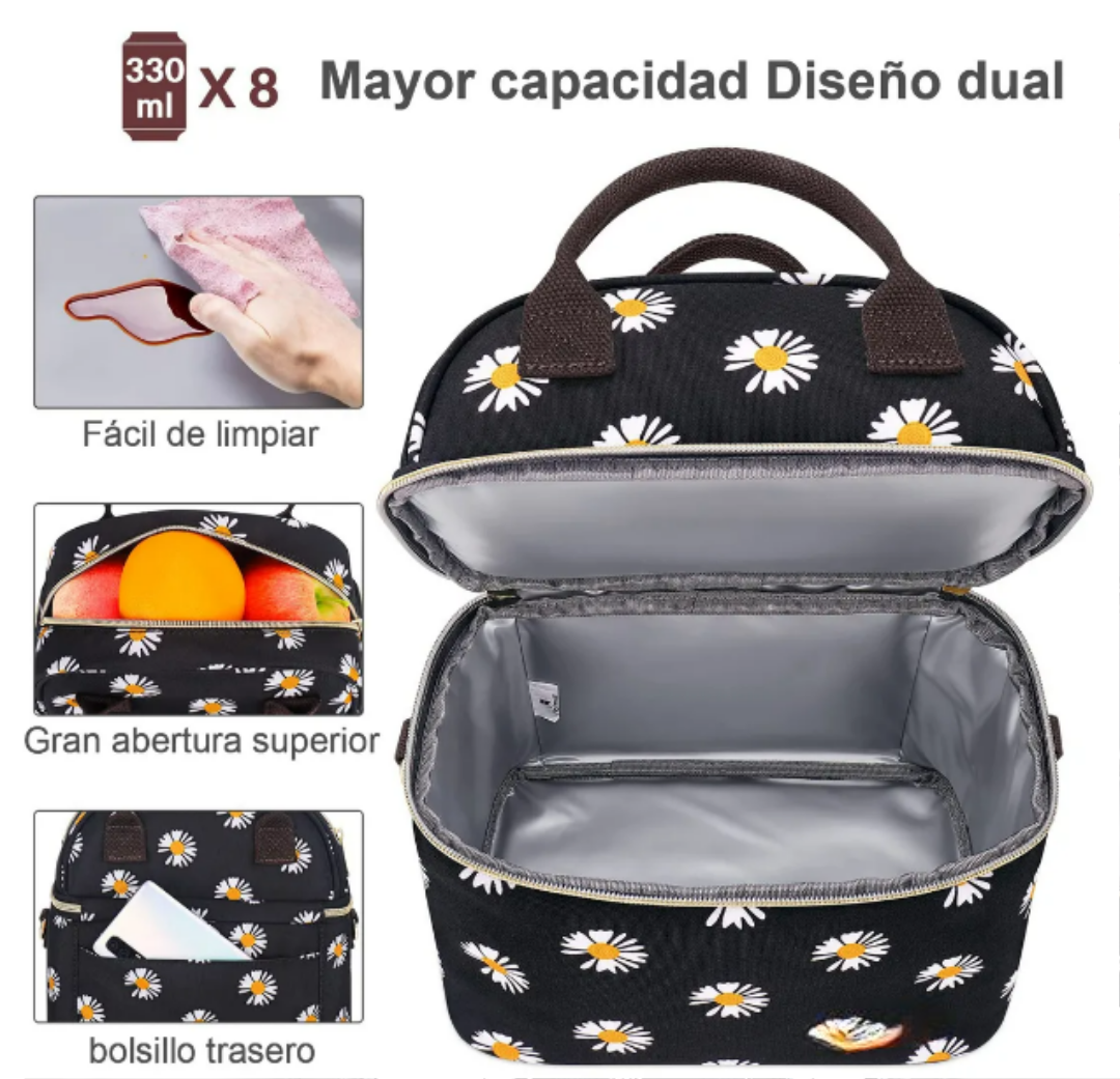 Foto 3 pulgar | Lonchera Térmica Xtellar De Doble Compartimiento Premium Para Mujeres Sofisticadas