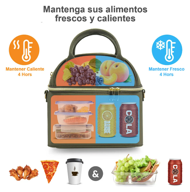 Foto 4 pulgar | Lonchera Térmica Xtellar De Doble Compartimiento Premium Para Mujeres Sofisticadas