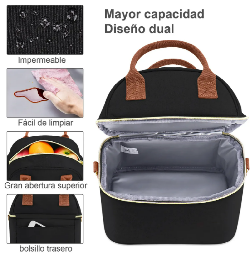 Foto 3 pulgar | Lonchera Térmica Xtellar De Doble Compartimiento Premium Para Mujeres Sofisticadas