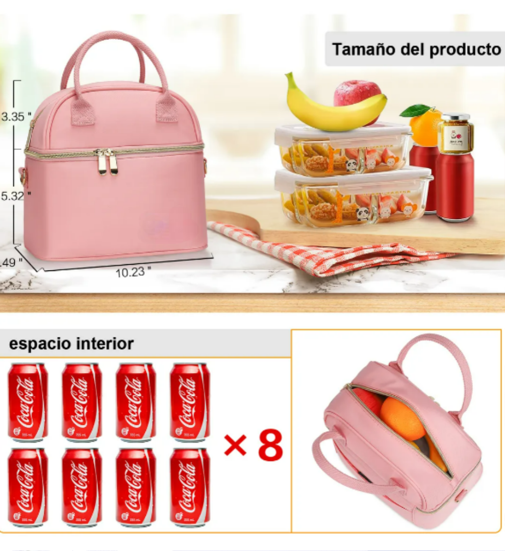 Foto 3 pulgar | Lonchera Térmica Xtellar De Doble Compartimiento Premium Para Mujeres Sofisticadas