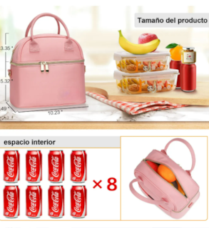 Foto 2 | Lonchera Térmica Xtellar De Doble Compartimiento Premium Para Mujeres Sofisticadas