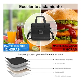 Foto 2 | Lonchera Térmica Fiambrera 12l Eo Safe Imports Esi-19837 Negro