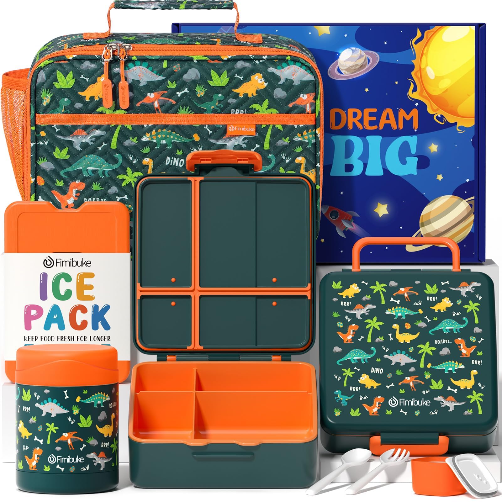Foto 2 pulgar | Set De Loncheras Fimibuke Kids Bento Con Termo De 350 Ml Y Bolsa - Venta Internacional.