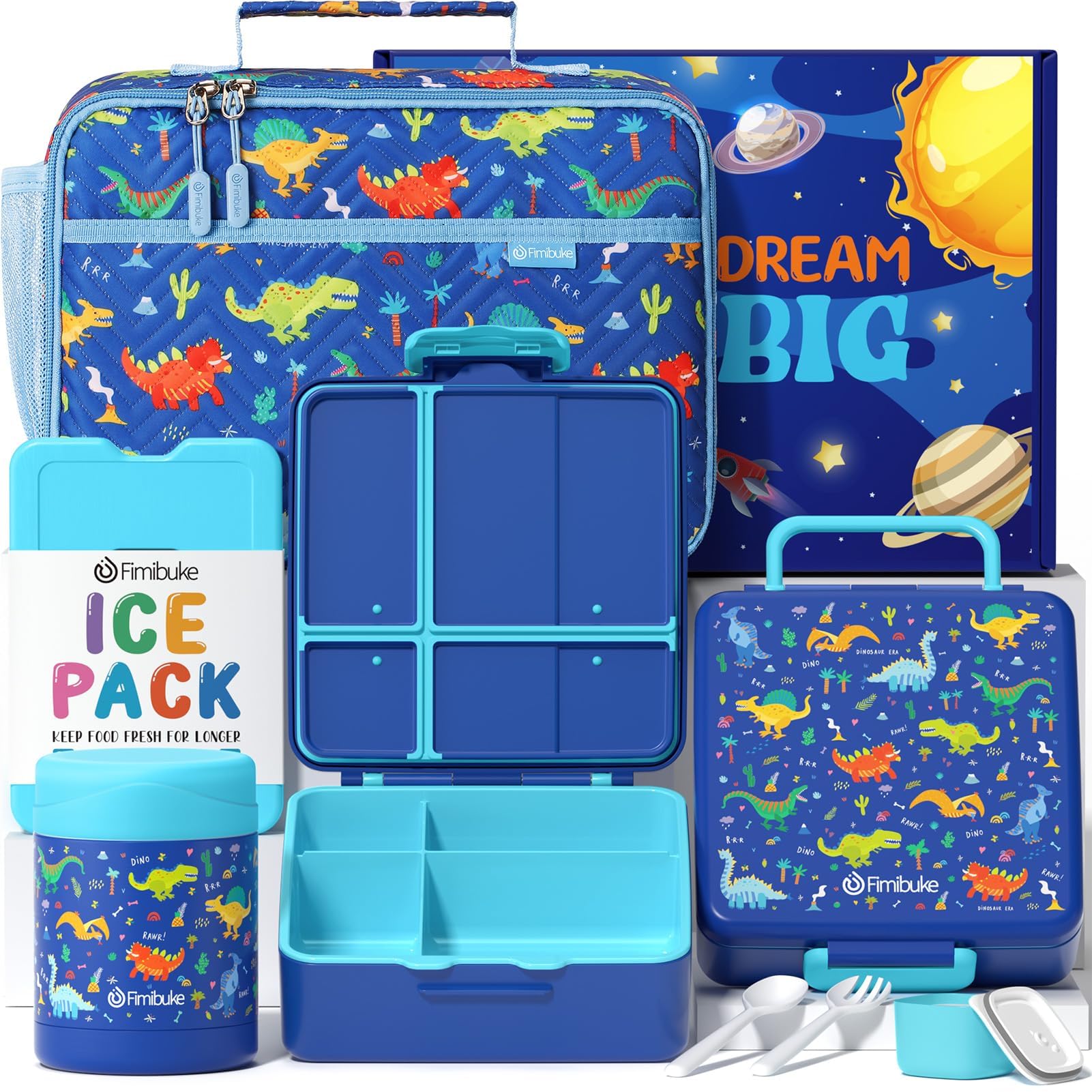 Foto 2 pulgar | Set De Loncheras Fimibuke Kids Bento Con Termo De 350 Ml, Bolsa Y Más - Venta Internacional.