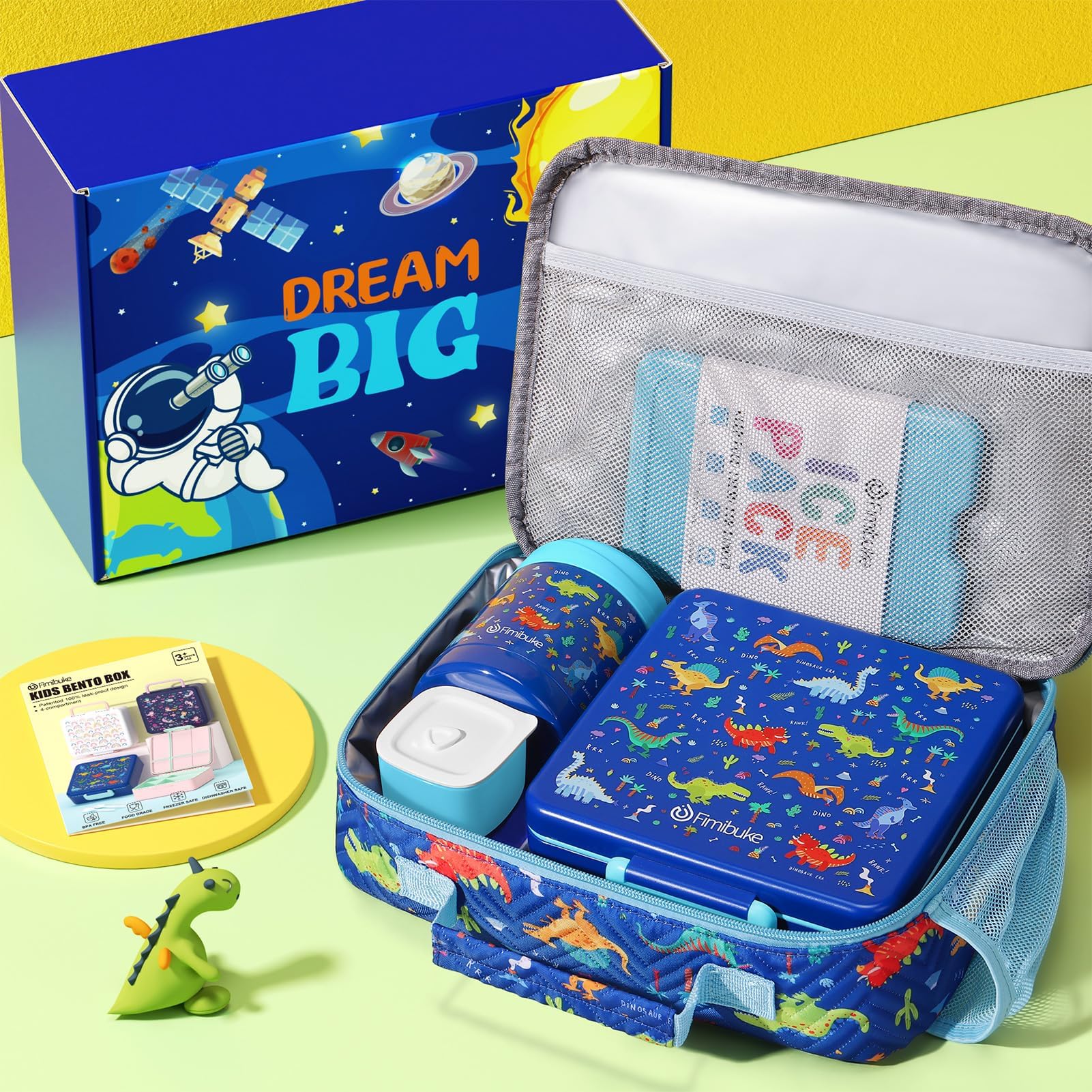 Foto 4 pulgar | Set De Loncheras Fimibuke Kids Bento Con Termo De 350 Ml, Bolsa Y Más - Venta Internacional.