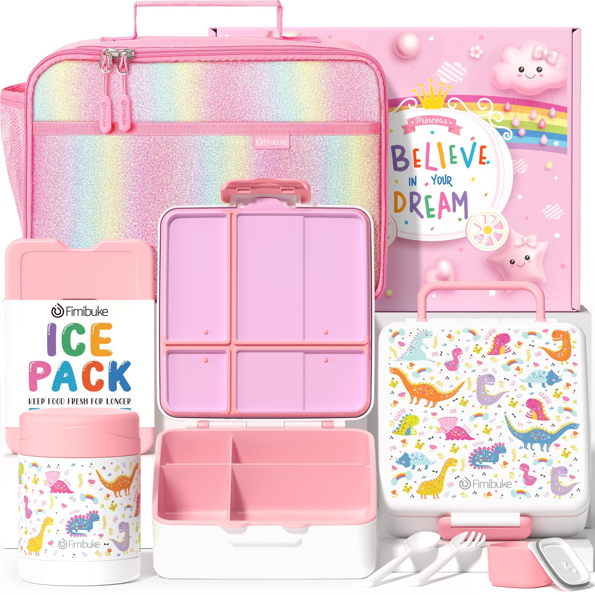 Foto 2 pulgar | Set De Loncheras Fimibuke Kids Bento Con Termo De 350 Ml Y Bolsa - Venta Internacional.