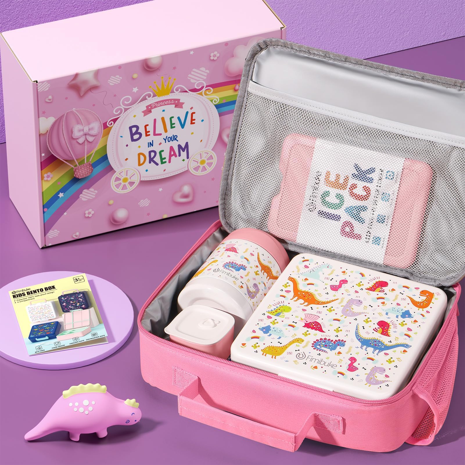 Foto 4 pulgar | Set De Loncheras Fimibuke Kids Bento Con Termo De 350 Ml Y Bolsa - Venta Internacional.
