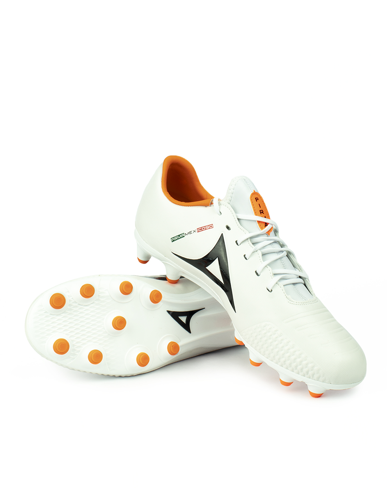 Zapatos de Futbol Soccer Pirma Imperio 3005 color Blanco con Anaranjado