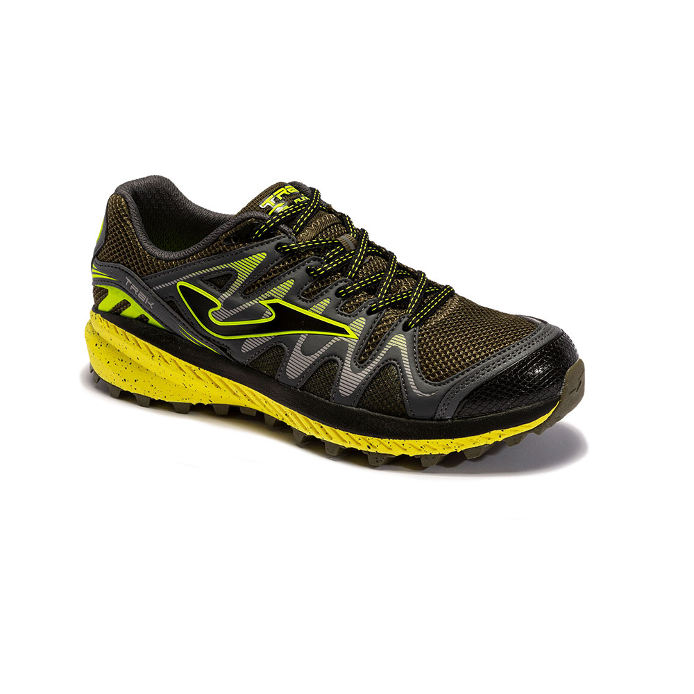 Foto 3 pulgar | Tenis Joma Trail Running Trek Gris con Amarillo para Hombre