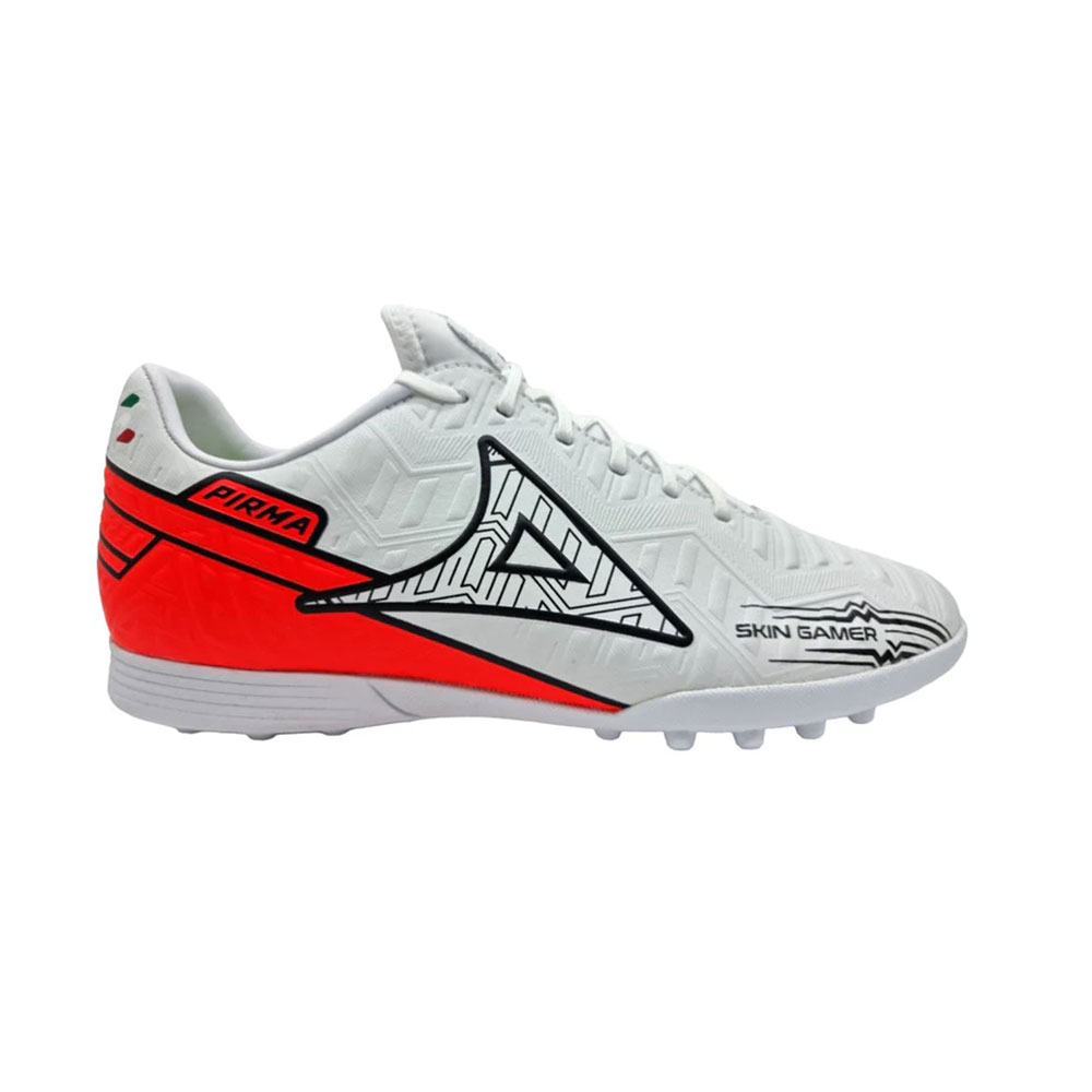 Tenis Pirma para Futbol Rápido Skin Gamer Turf 3047 Blanco/Rojo