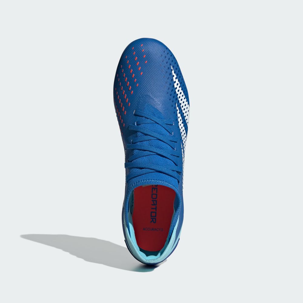 Foto 5 | Calzado de Futbol Adidas Predator Accuracy.3 Terreno Firme Azul Unisex