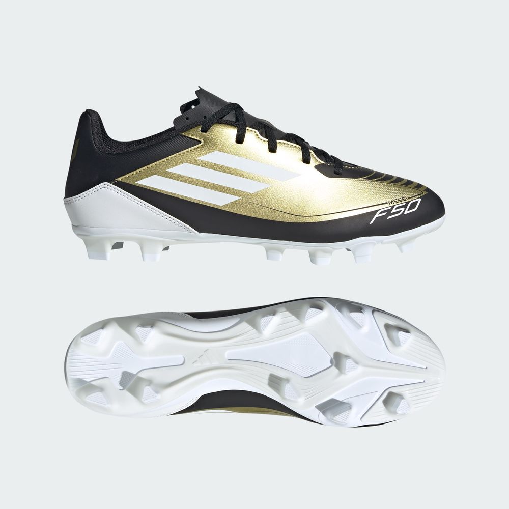 Foto 4 | Calzado De Fútbol F50 Club Messi Multiterreno Adidas Oro Unisex