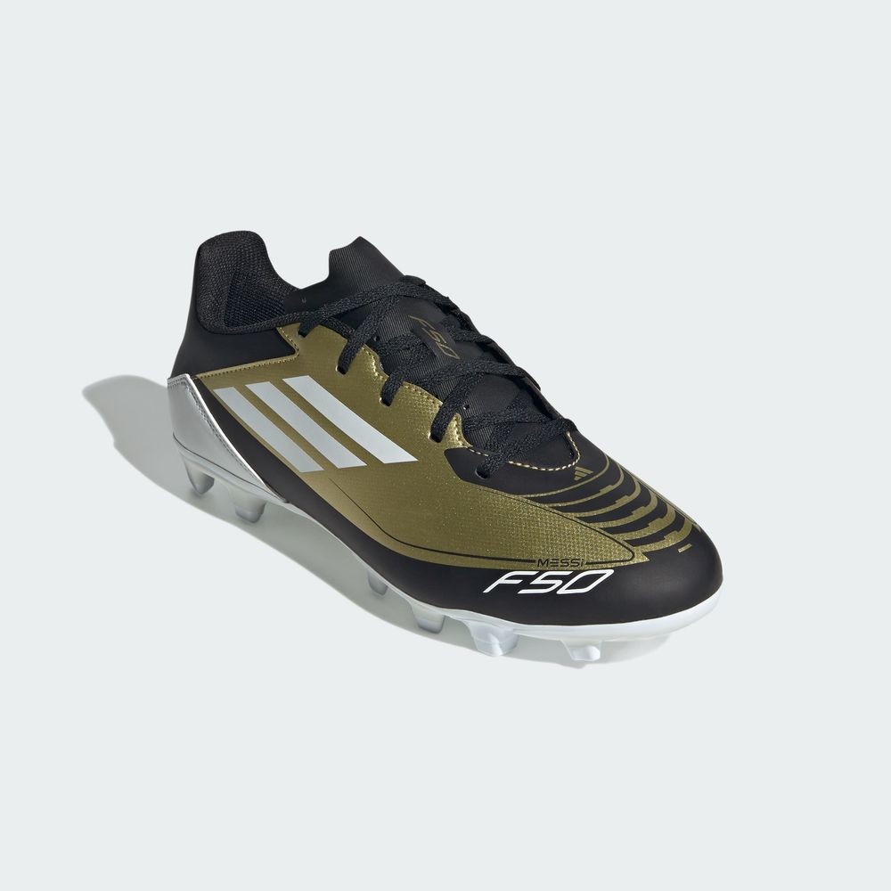 Foto 7 | Calzado De Fútbol F50 Club Messi Multiterreno Adidas Oro Unisex