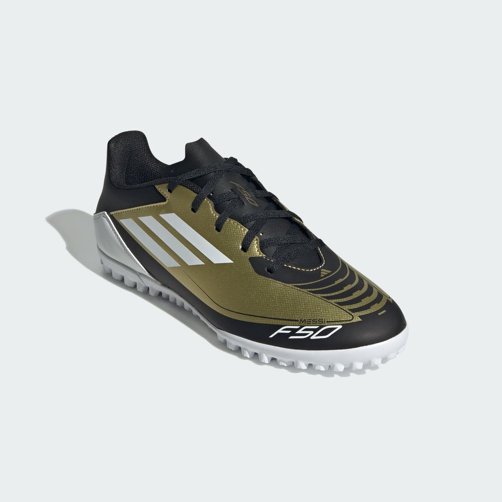 Foto 7 | Calzado De Fútbol F50 Club Messi Pasto Sintético Adidas Oro Unisex