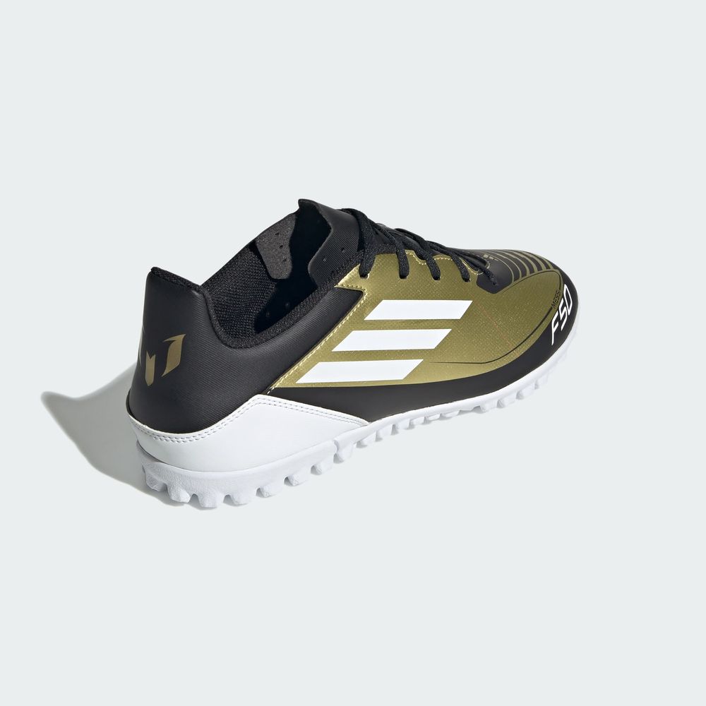 Foto 8 | Calzado De Fútbol F50 Club Messi Pasto Sintético Adidas Oro Unisex