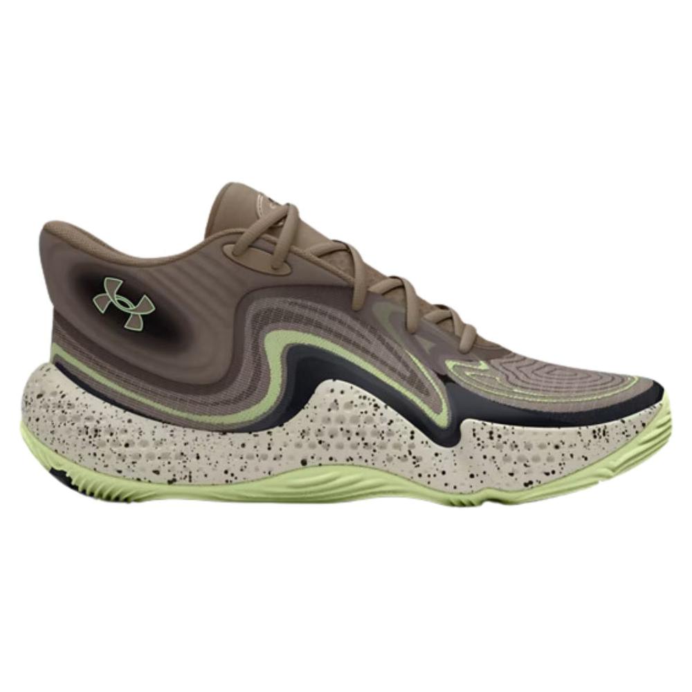 Foto 2 pulgar | Tenis Under Armour Uspawn 6 Mid Camo Hombre Basketball Verde