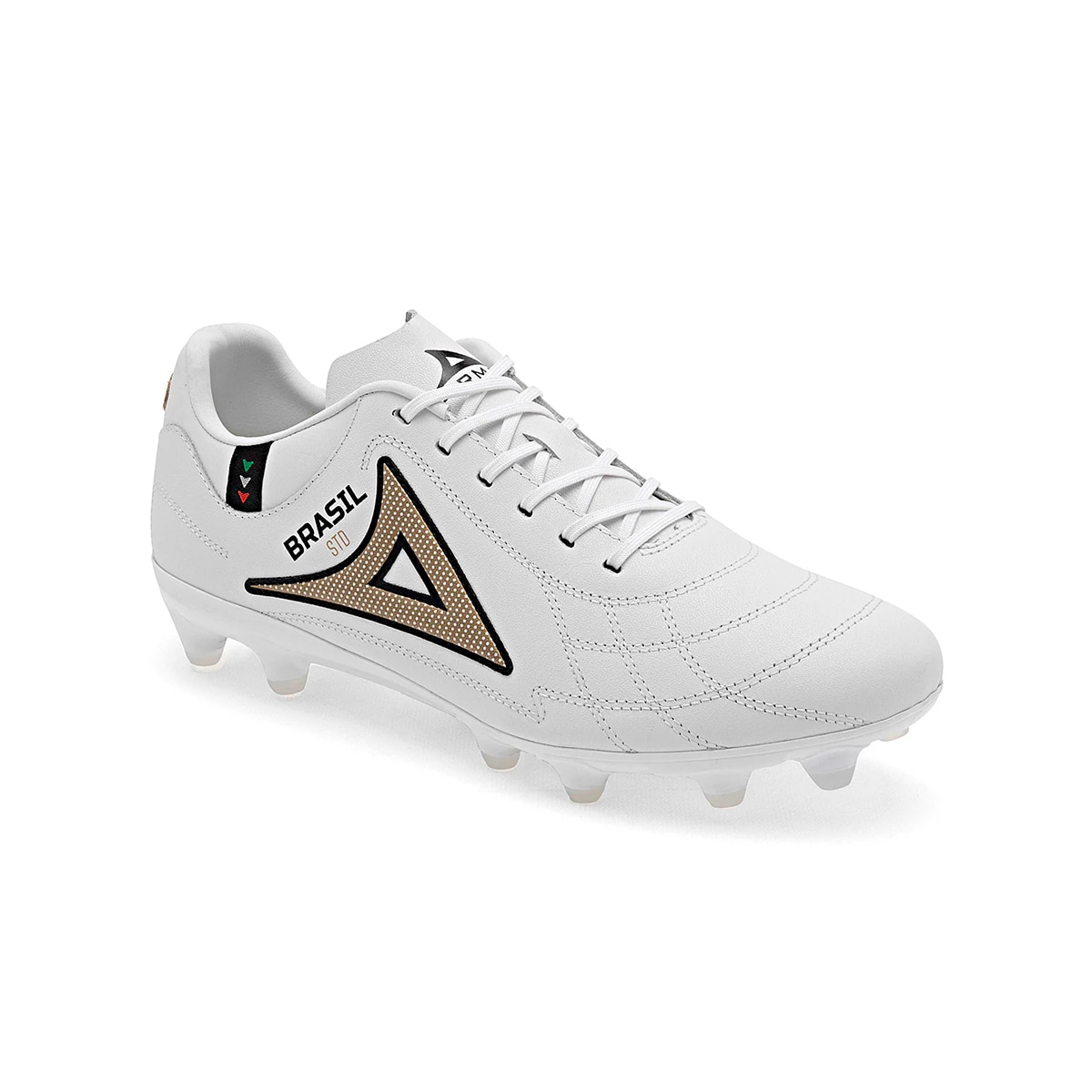 Pirma Tenis Fútbol Tachos 3052 Brasil Hombre Blanco Dorado $1,099