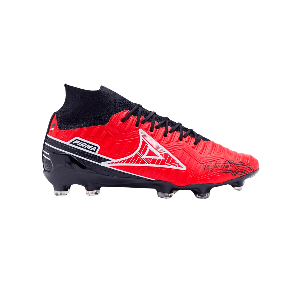 Tenis Pirma Skin Gamer Pro 3030 Tachones Fútbol Rojo Negro