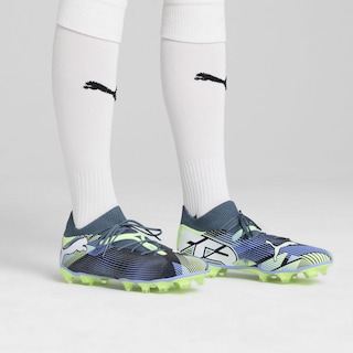 Foto 4 | Tenis Para Fútbol Puma Future 7 Match Tacos Para Hombre Azul Acero