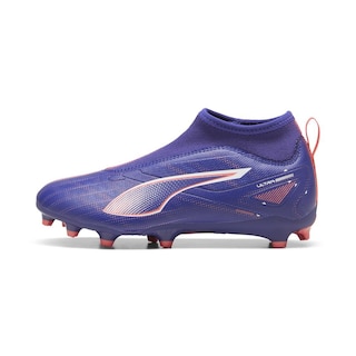 Foto 1 | Tenis Para Fútbol Puma Ultra 5 Match Laceless Tacos Jr Para Niños Azul Petroleo