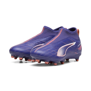 Foto 3 | Tenis Para Fútbol Puma Ultra 5 Match Laceless Tacos Jr Para Niños Azul Petroleo