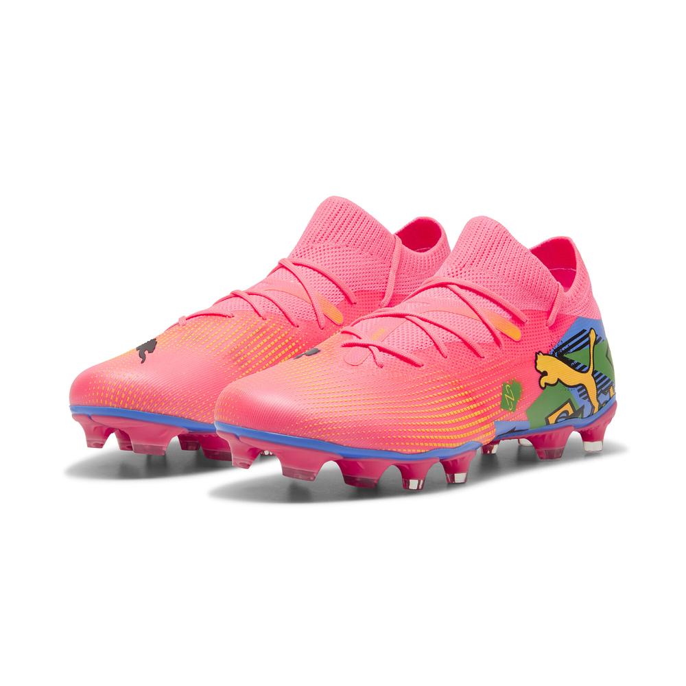 Foto 3 | Taquetes para Futbol Puma Future 7 Match Njr Fg/ag Unisex Rosas