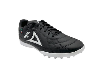 Foto 2 | Tenis Pirma Brasil Turf Zapatos De Fútbol Negro Blanco