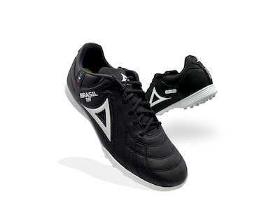 Foto 4 | Tenis Pirma Brasil Turf Zapatos De Fútbol Negro Blanco