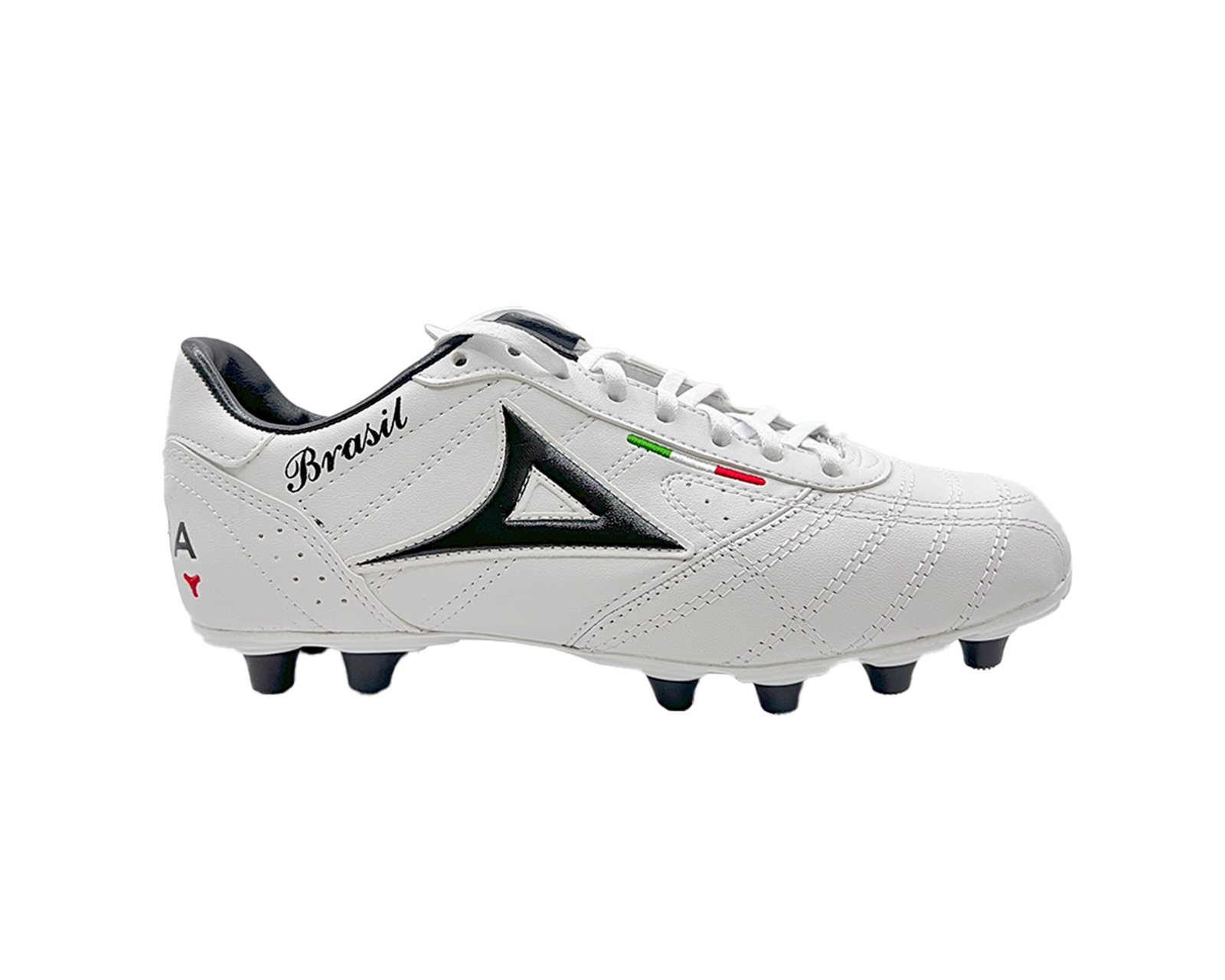 Foto 2 pulgar | Pirma Tenis Brasil, Zapatos De Fútbol, Blanco Con Negro, Tacos De Goma