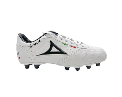 Foto 1 | Pirma Tenis Brasil, Zapatos De Fútbol, Blanco Con Negro, Tacos De Goma