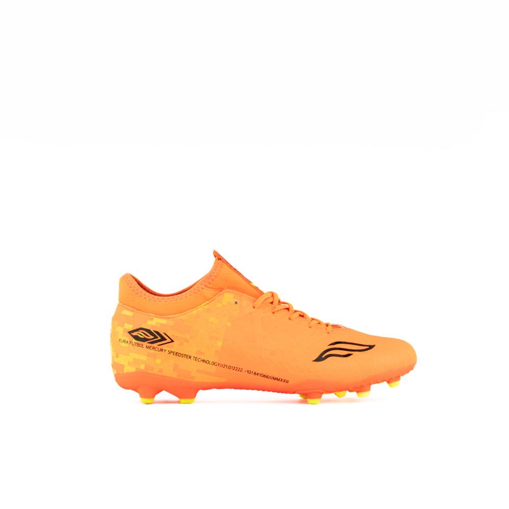 Foto 2 pulgar | Tenis Zapato Futbol Soccer Taquete Adulto Furia Modelo 108 Naranja