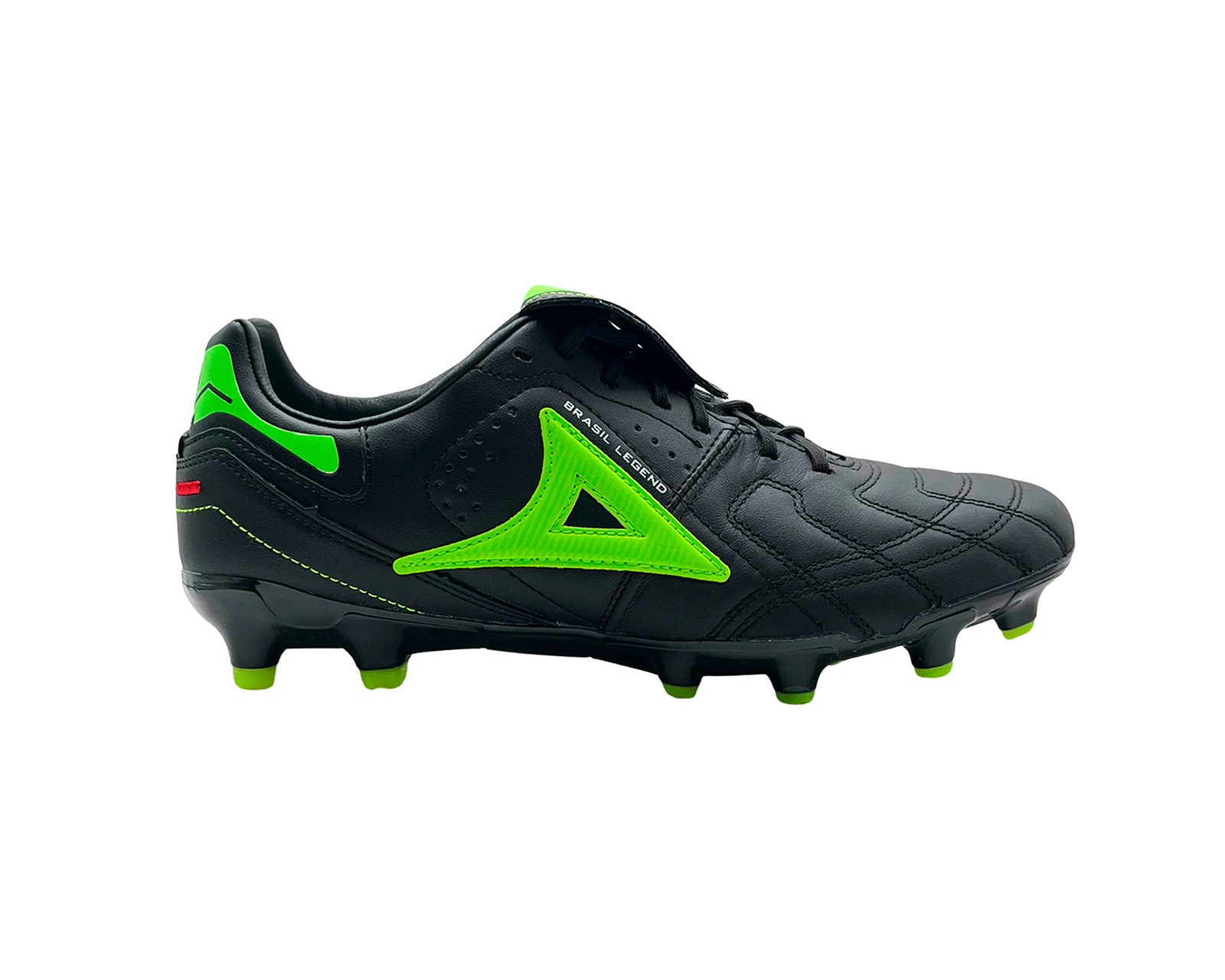 Foto 2 pulgar | Tenis Pirma Brasil  Zapatos De Fútbol  Para Hombre Negro Con Verde  Tacos Fg