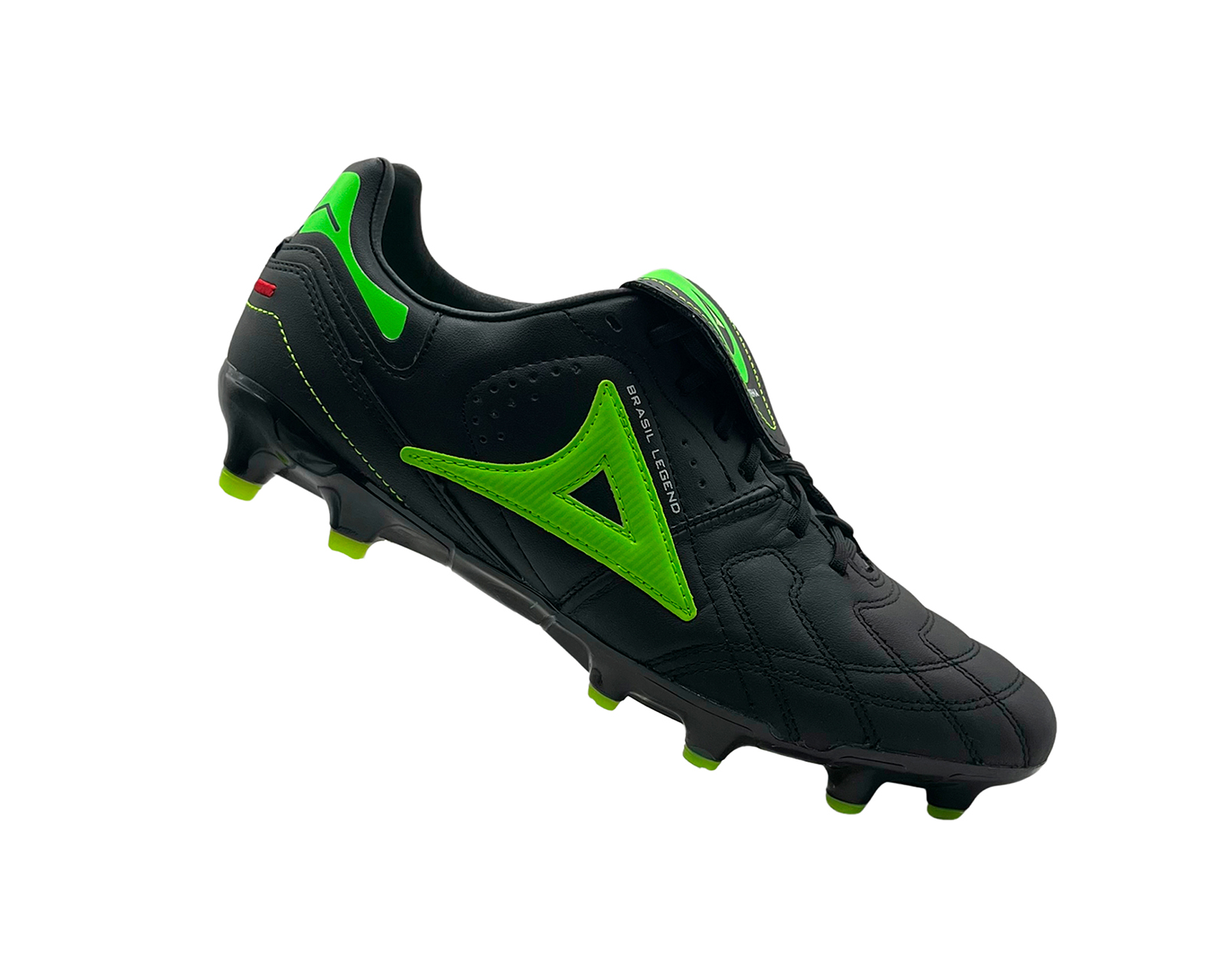 Foto 4 pulgar | Tenis Pirma Brasil  Zapatos De Fútbol  Para Hombre Negro Con Verde  Tacos Fg
