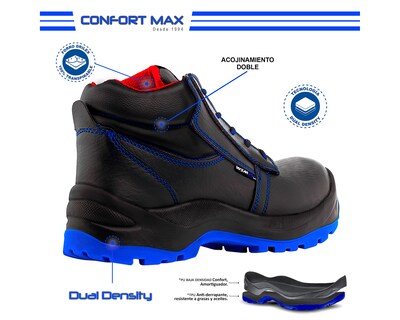 Foto 4 | Zapato De Seguridad Industrial Wsm 2958-mt Color Negro - Cómodo Y Ligero