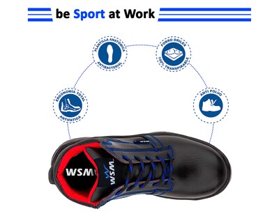 Foto 6 | Zapato De Seguridad Industrial Wsm 2958-mt Color Negro - Cómodo Y Ligero