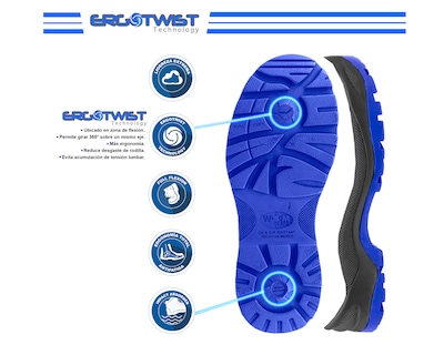 Foto 7 | Zapato De Seguridad Industrial Wsm 2958-mt Color Negro - Cómodo Y Ligero
