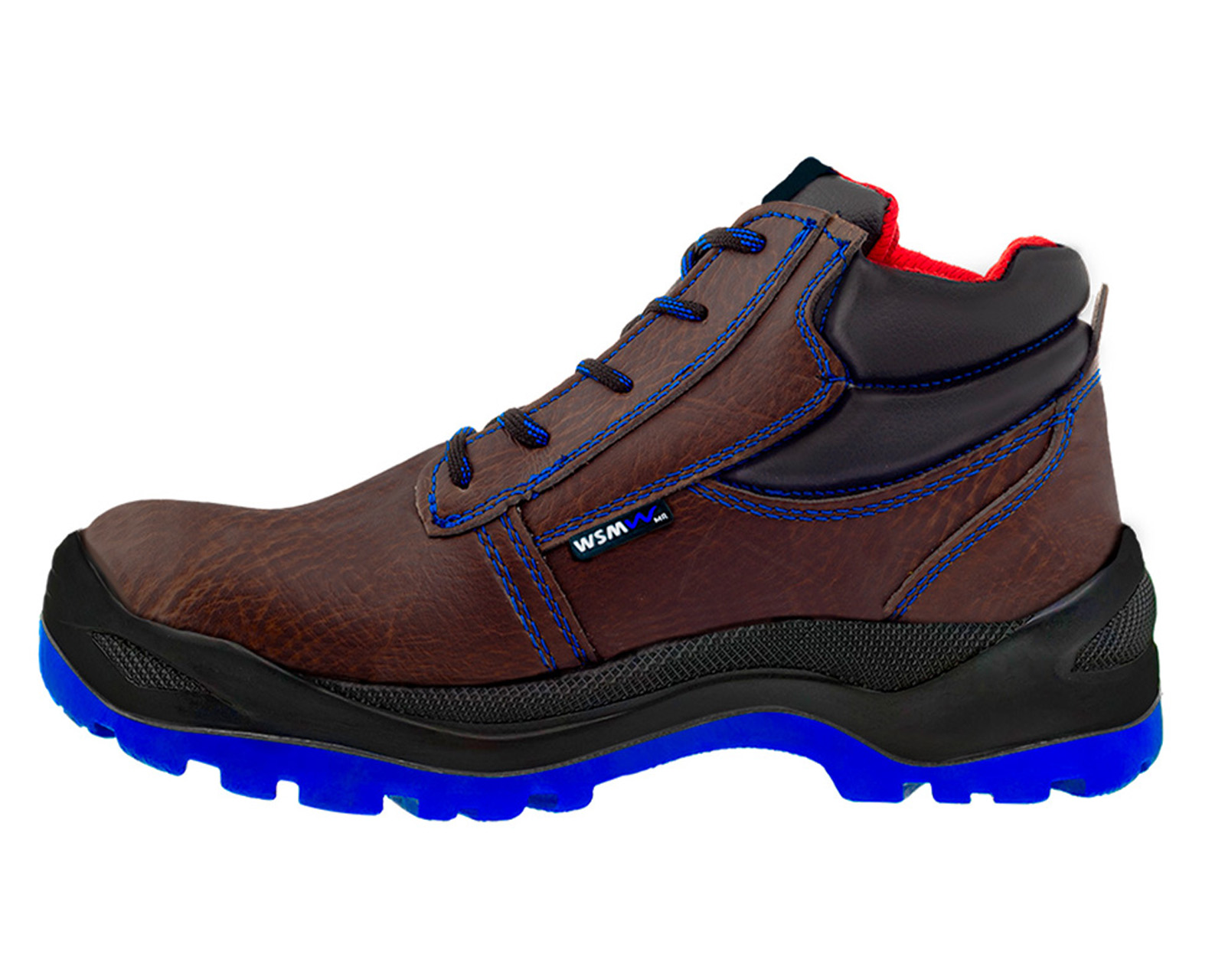 Zapato De Seguridad Industrial Wsm 2958-mt Color Marrón - Cómodo Y Ligero