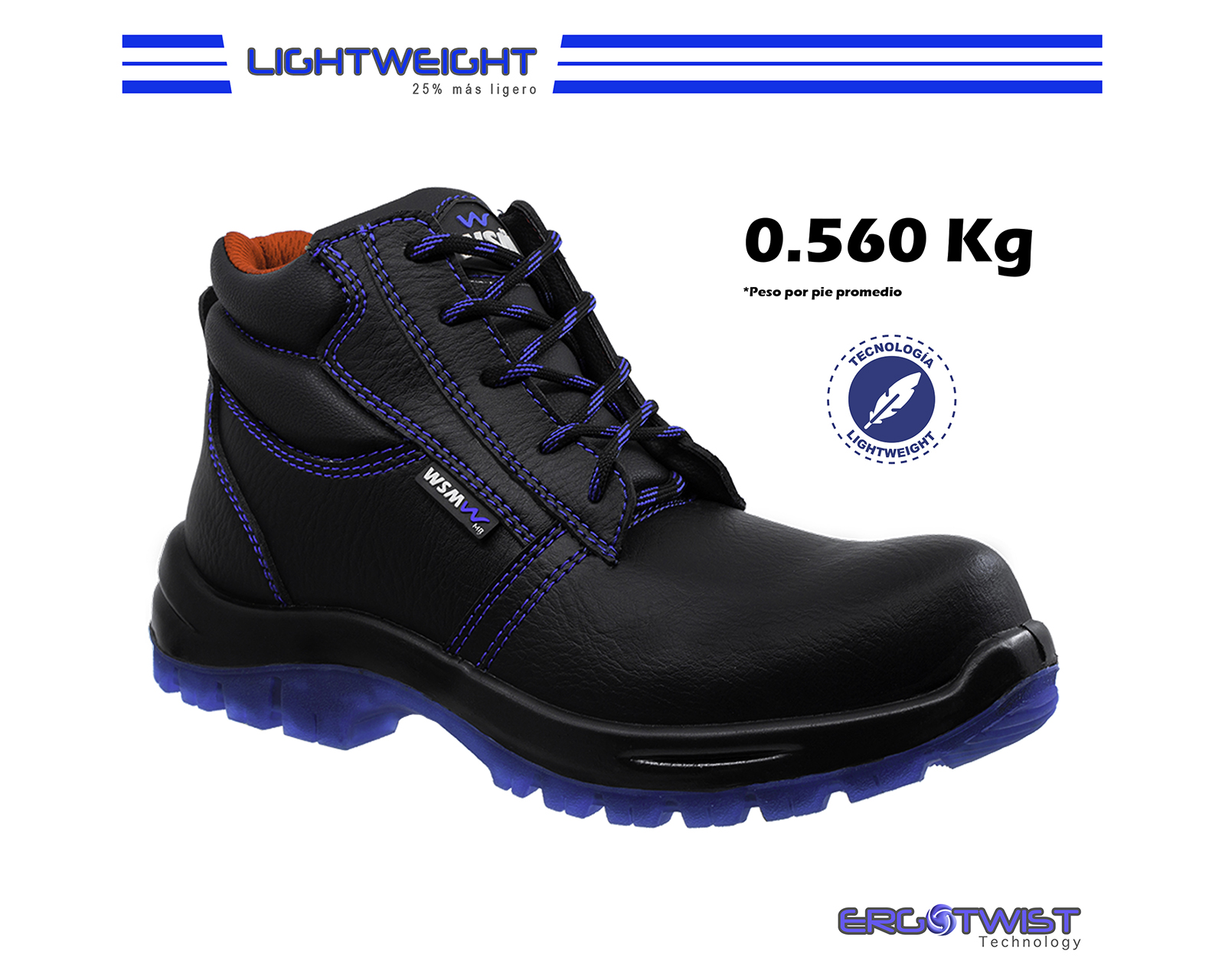 Foto 3 pulgar | Bota de Seguridad y Trabajo WSM 2958-MI color Negro