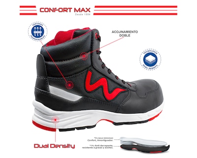 Foto 4 | Tenis de Seguridad y Trabajo WSM Torino Tex color Negro