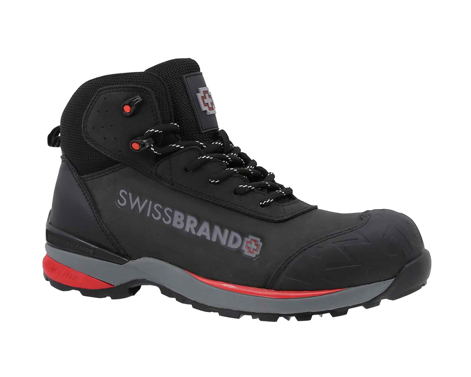 Bota Industrial Swissbrand Vaud 646 color Negro para Caballero