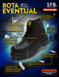 Foto 2 | Bota de Seguridad Sfb para Hombre