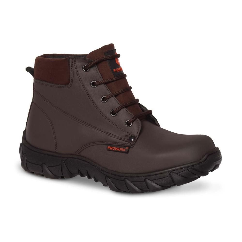 Foto 1 | Bota Hombre Industrial Tactica Trabajo Vaquera Seguridad P01 Cafe