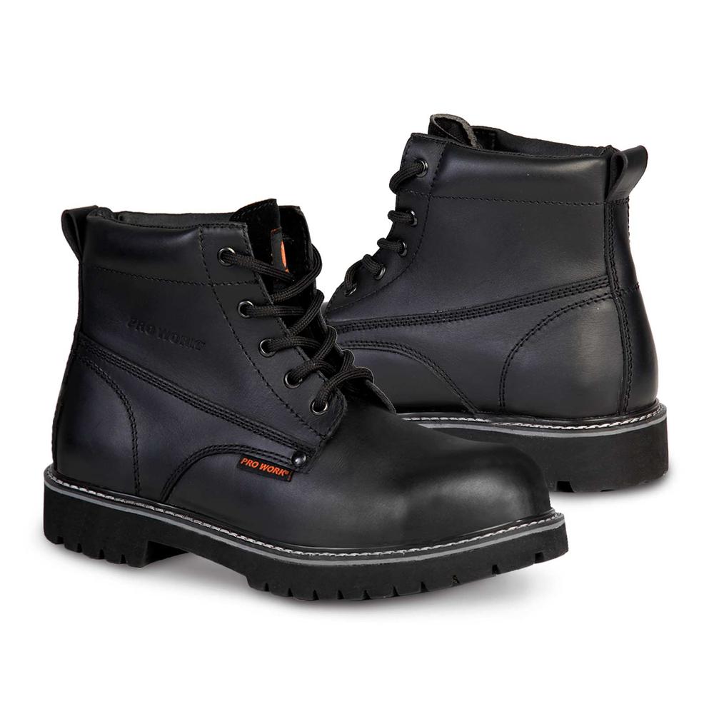 Bota Hombre Industrial Botin Trabajo Pro Work 7451 Negro Color Negro