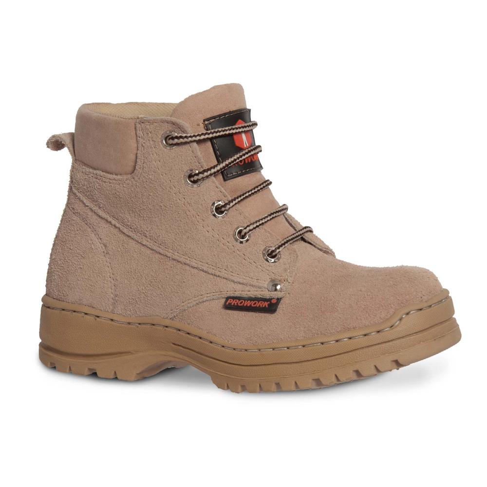 Foto 2 pulgar | Bota Mujer Industrial Tactica Trabajo Vaquera Seguridad P05 Beige