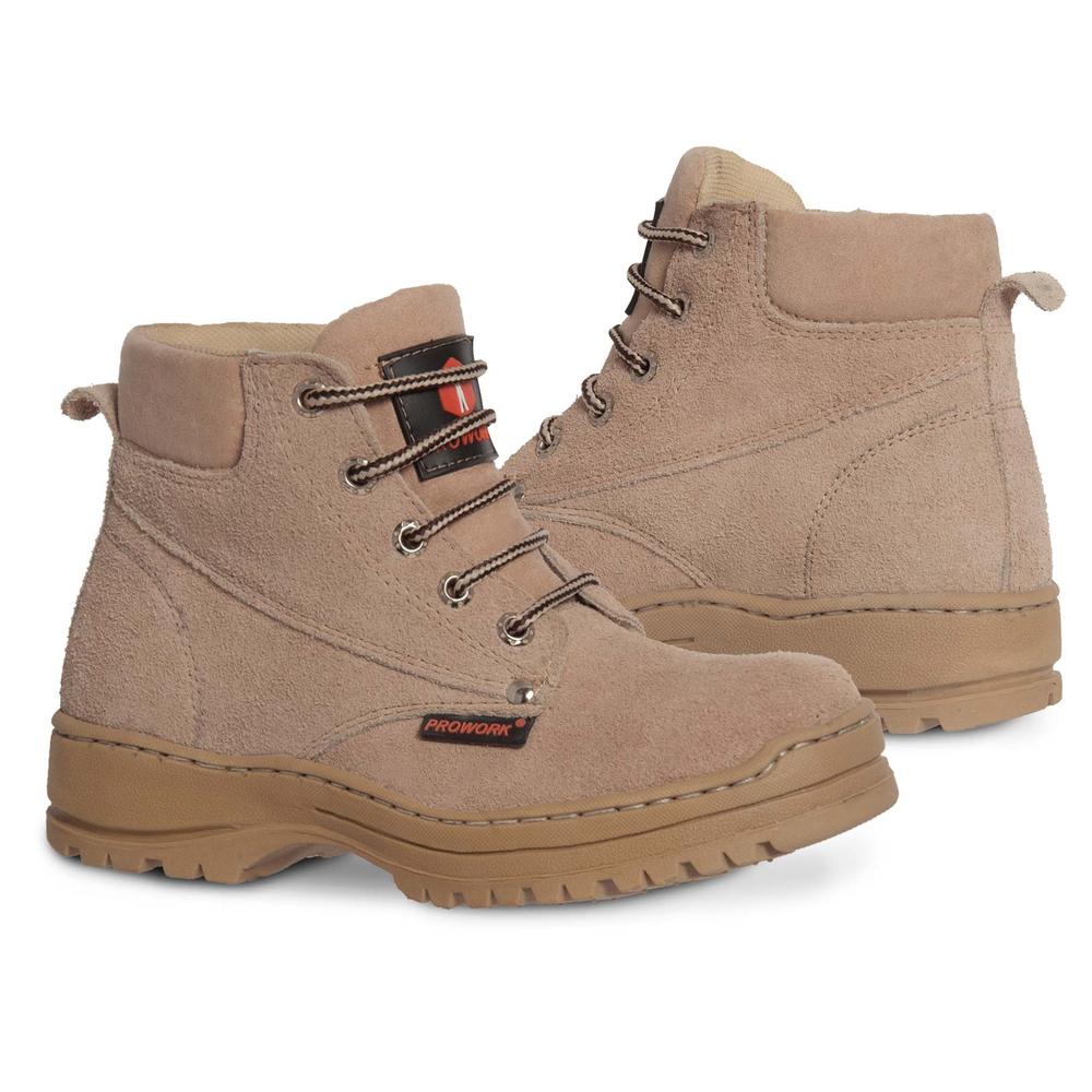 Foto 3 pulgar | Bota Mujer Industrial Tactica Trabajo Vaquera Seguridad P05 Beige