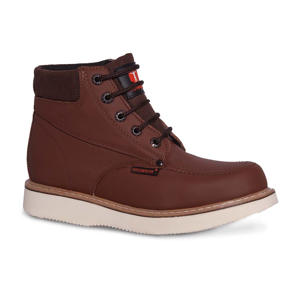 Bota Hombre Industrial Tactica Trabajo Vaquera Seguridad P07 Color Marrón